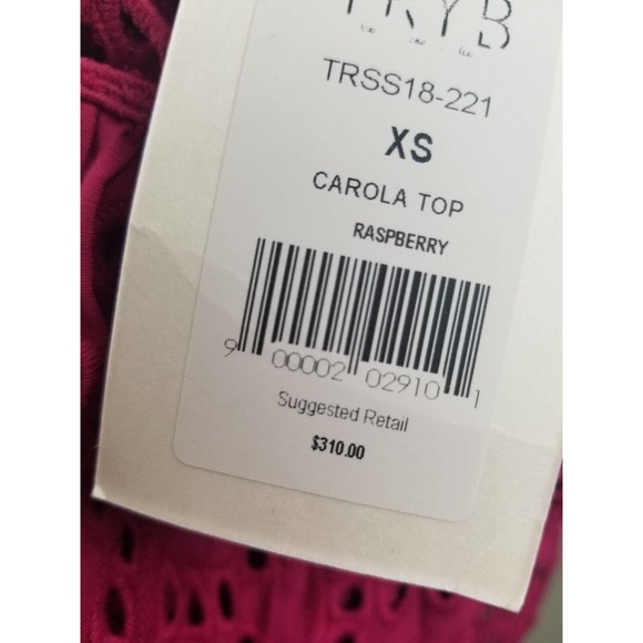 NEW $310 TRYB Women Top Peasant Lace Embroidered Lace Tassel Bell Sleeve - Picture 4 of 8